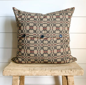 18" Black Jacquard Pillow Cover