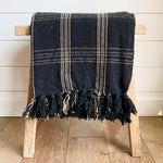 Black Plaid Throw Blanket