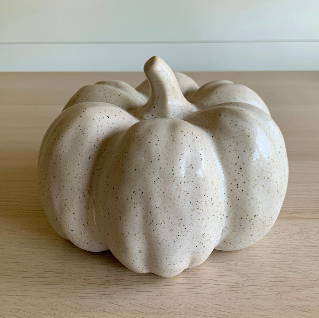 White Stoneware Pumpkin