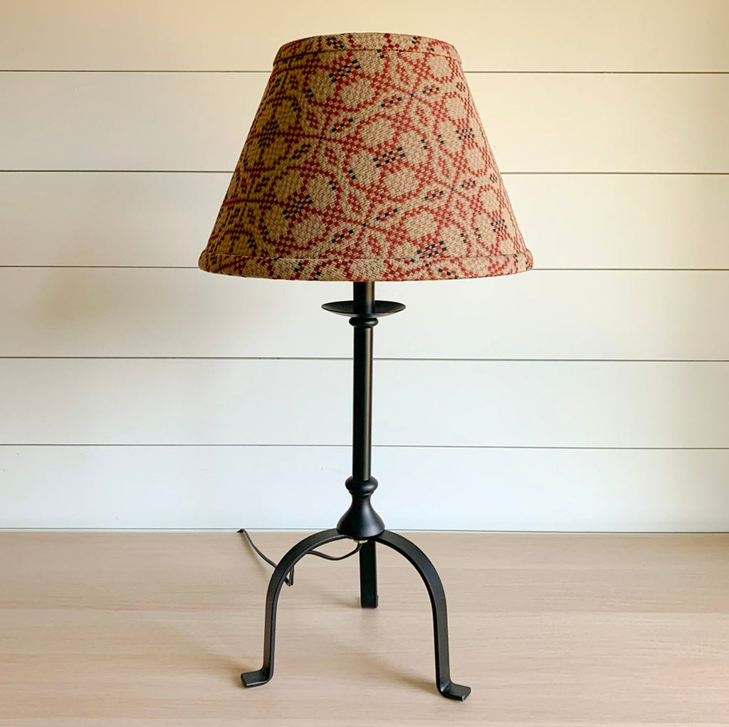 Red Jacquard Iron Table Lamp