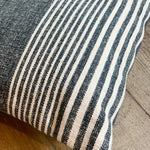 Black Stripe Lumbar Pillow No107