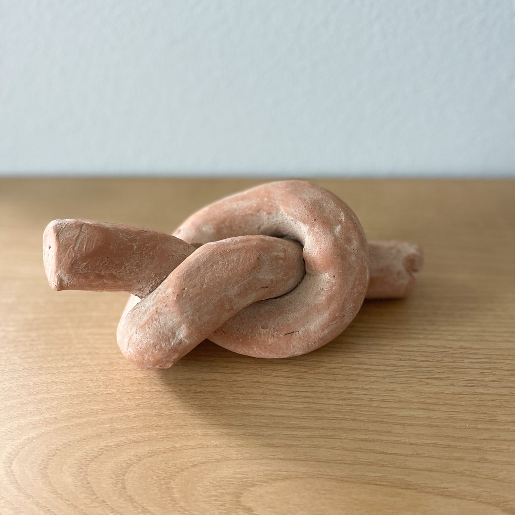 White Washed Clay Knot