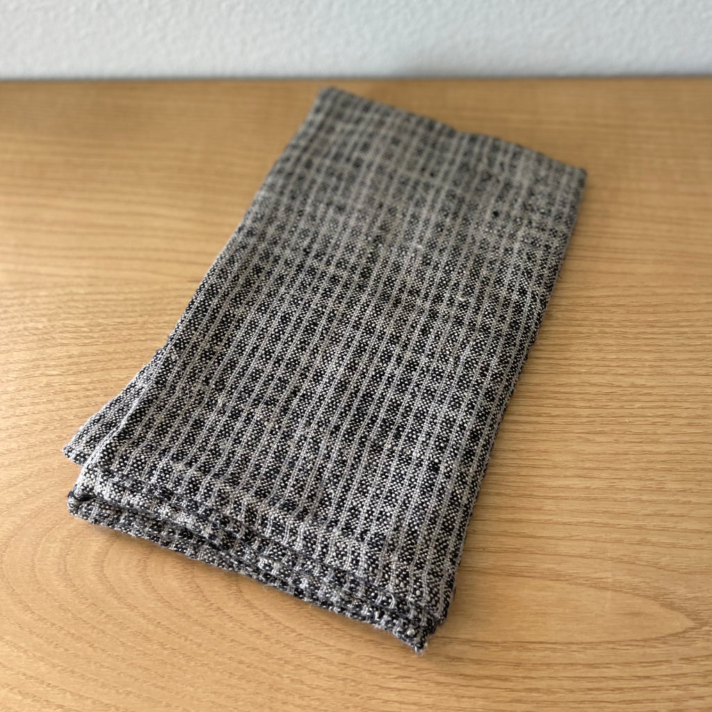 Black Linen Tea Towel