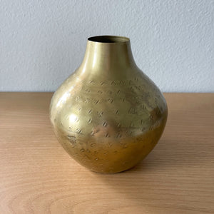 Brass Hammered Vase