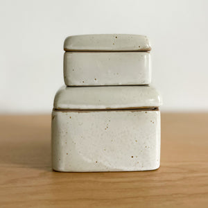 Stoneware Box With Lid Small