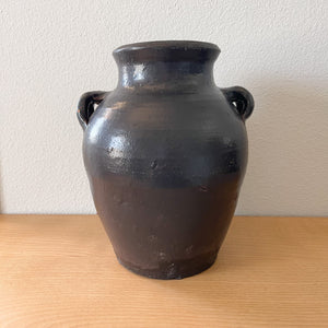 Vintage Black Clay Jar