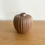 Brown Pleated Vase